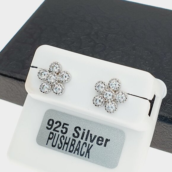 "925 sterling silver luxury CZ earrings for women/girls, Best for RJUS2232 - Picture 11 of 11